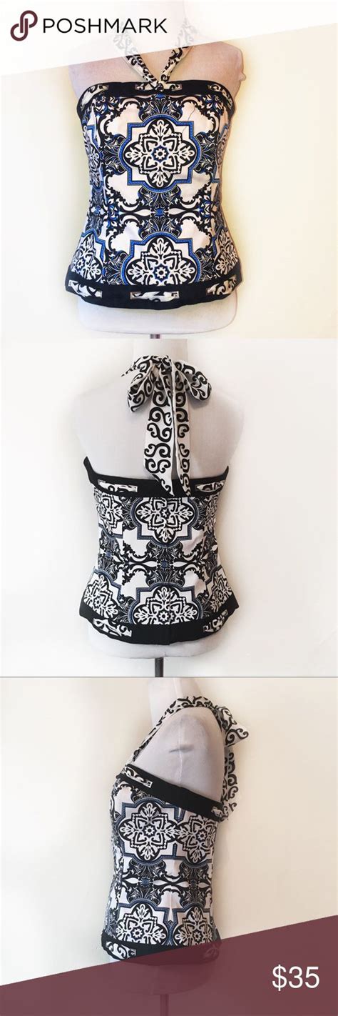 white house black market bustier metal|White House .